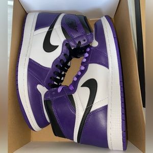 Air Jordan 1 Court Purple 555088-500 Sneaker for Men and Women